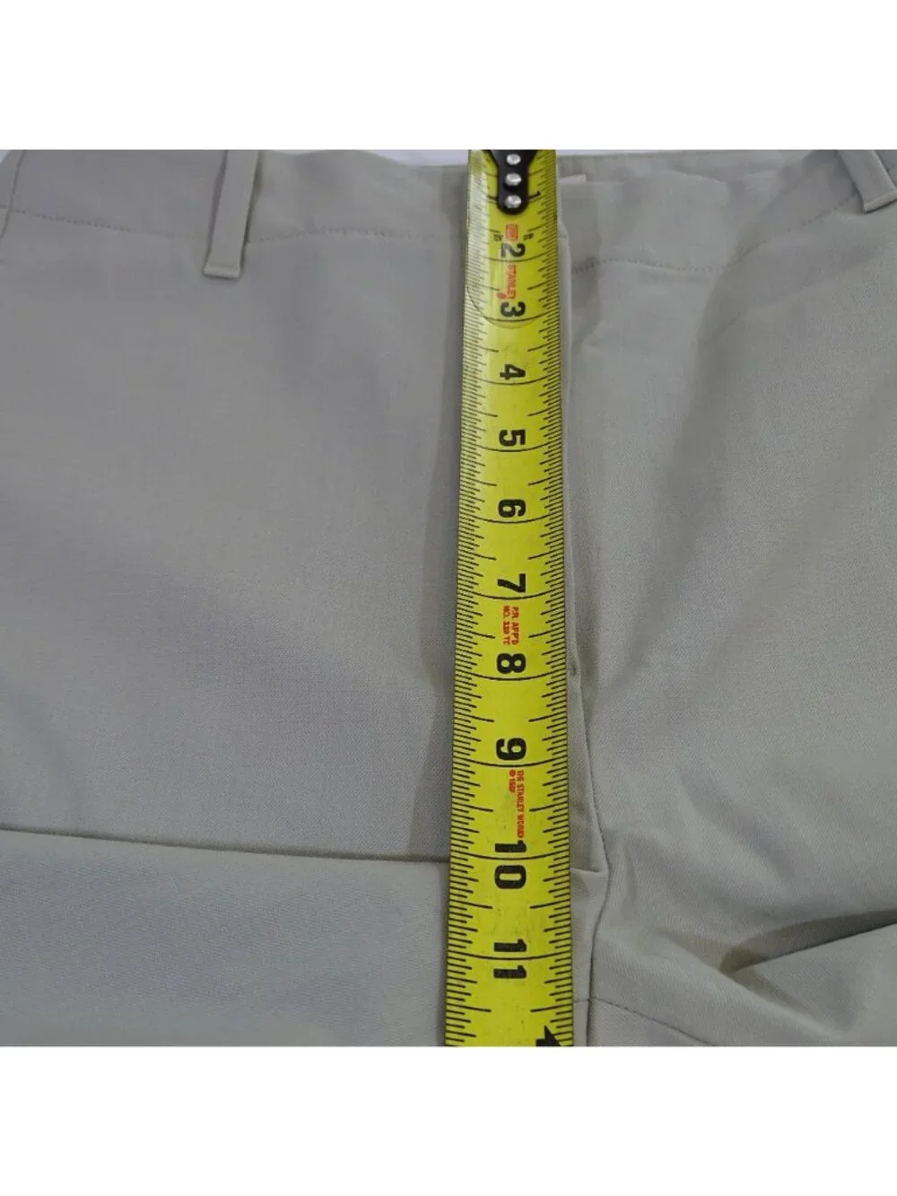 Banana Republic Women Wool Blend Wide Leg Pants Tan Size 4 Flat Front Pockets - Picture 11 of 12